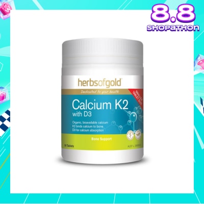 HERBS OF GOLD Calcium K2 With D3 90s
