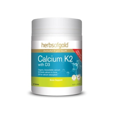 HERBS OF GOLD Calcium K2 With D3 90s