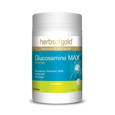 HERBS OF GOLD Glucosamine Max with Ginger (For Joint Support & Arthritis Relief) 90s