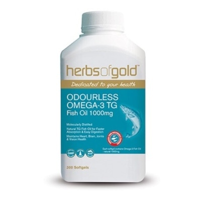 HERBS OF GOLD Odourless Omega-3 TG Fish Oil 1000mg Softgel 300s