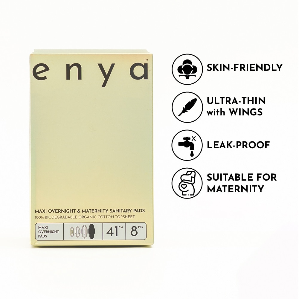 Maxi Overnight & Maternity Sanitary Pads 41cm x 8s