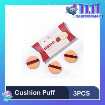 YAO ZHI Multi-Function Red Bean Pie Box Cushion Puff 3s