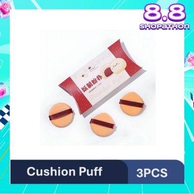 YAO ZHI Multi-Function Red Bean Pie Box Cushion Puff 3s