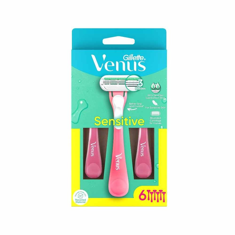 GILLETTE VENUS Sensitive Disposable Razor 6s | Shaving & Grooming