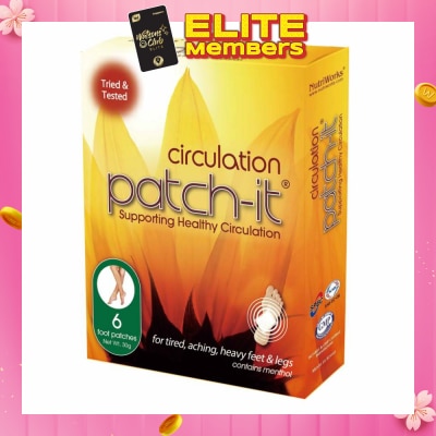 PATCH-IT Circulation Foot Patch (For Tired + Aching +Heavy Feet & Legs) 30g x 6s