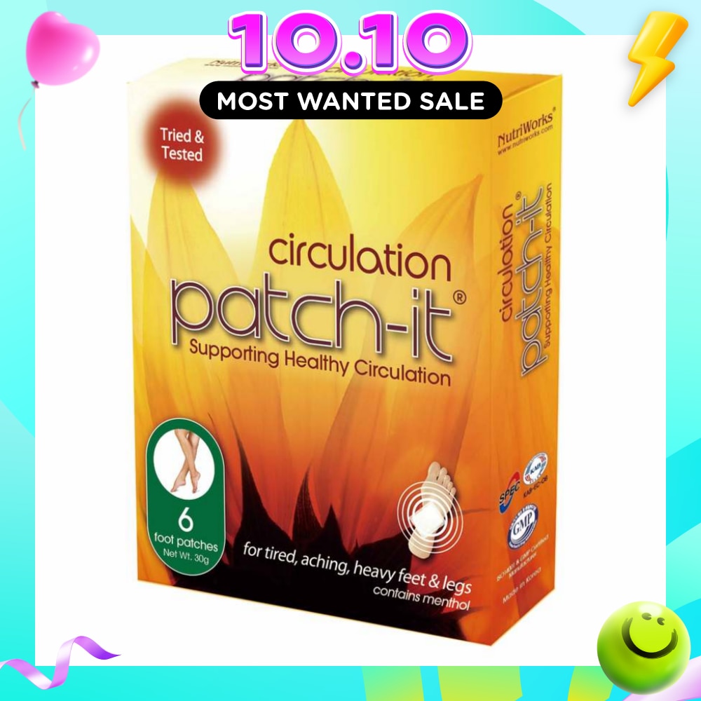 Circulation Foot Patch (For Tired + Aching +Heavy Feet & Legs) 30g x 6s image
