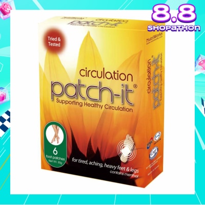 PATCH-IT Circulation Foot Patch (For Tired + Aching +Heavy Feet & Legs) 30g x 6s