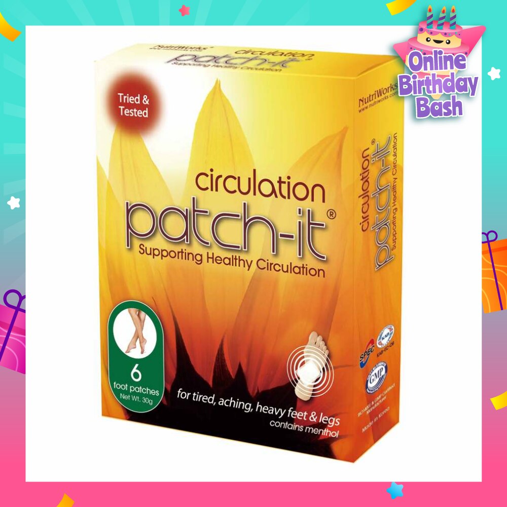 Circulation Foot Patch (For Tired + Aching +Heavy Feet & Legs) 30g x 6s