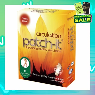 PATCH-IT Circulation Foot Patch (For Tired + Aching +Heavy Feet & Legs) 30g x 6s