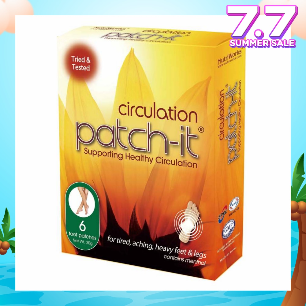 Circulation Foot Patch (For Tired + Aching +Heavy Feet & Legs) 30g x 6s