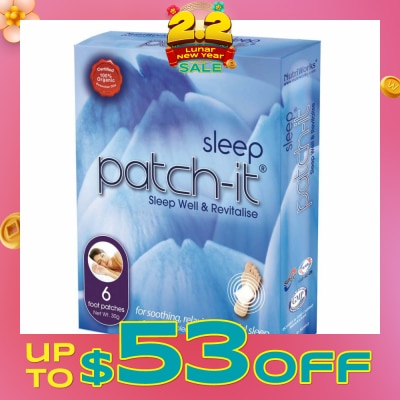 PATCH-IT Sleep Foot Patch (For Soothing + Relaxing + Restful Sleep) 30g x 6s