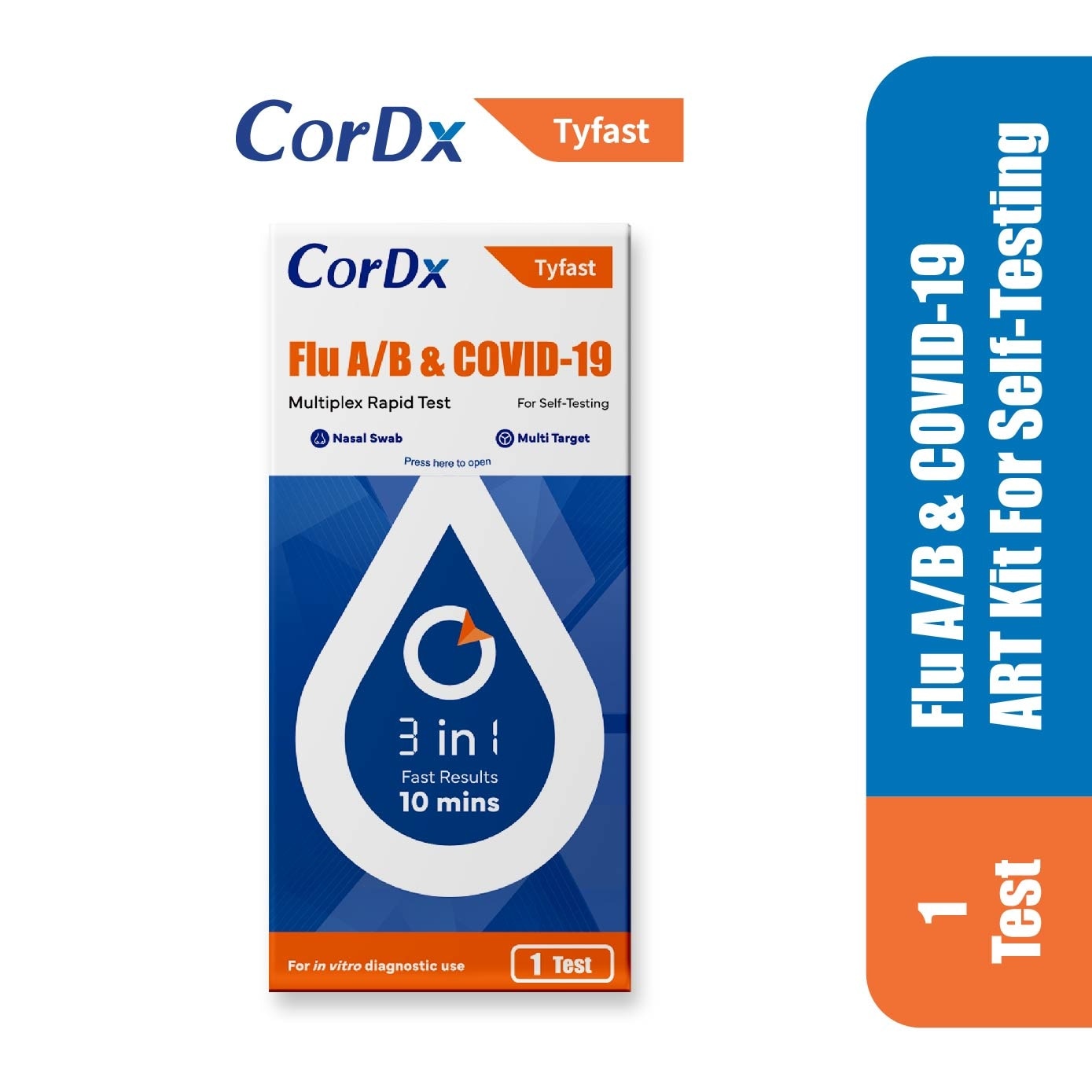 Flu A/B & Covid-19 ART Kit For Self-Testing 1s