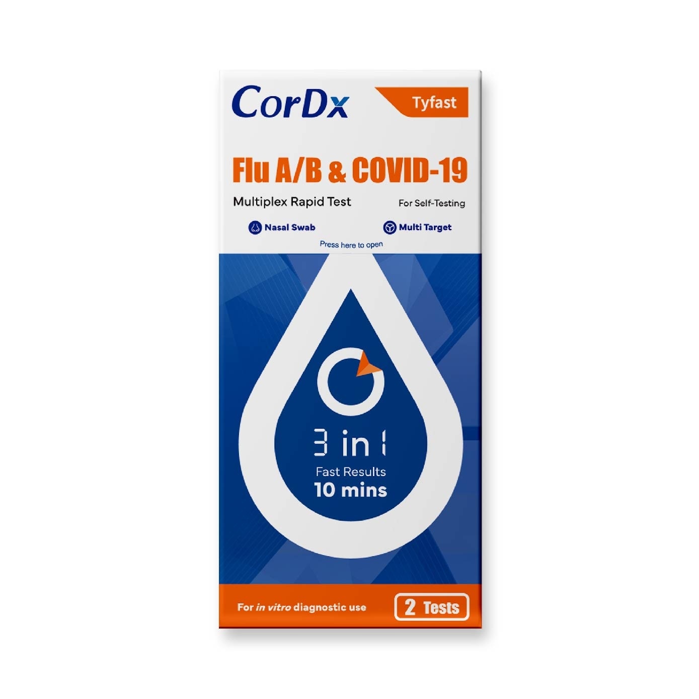 Flu A/B & Covid-19 ART Kit For Self-Testing 2s