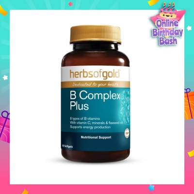 HERBS OF GOLD B-Complex Plus Softgel (For Energy Production & Fatigue Relief) 90s