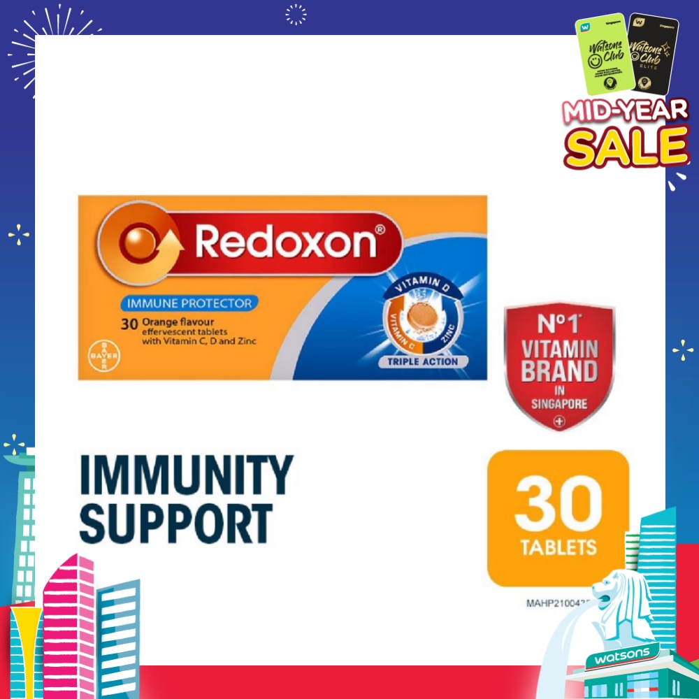 Triple Action Vitamin C, D & Zinc Immunity Effervescent Orange 30s