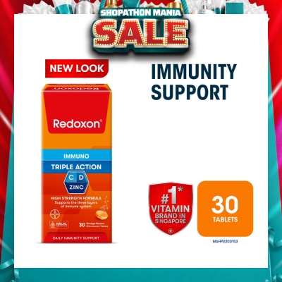 REDOXON - Triple Action Vitamin C, D & Zinc Immunity Effervescent Orange 30s