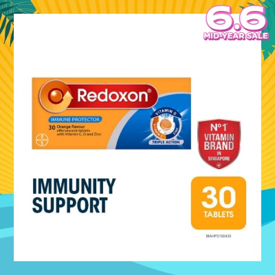 REDOXON Triple Action Vitamin C, D & Zinc Immunity Effervescent Orange 30s