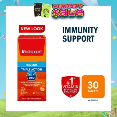 REDOXON - Triple Action Vitamin C, D & Zinc Immunity Effervescent Orange 30s