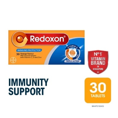 REDOXON Triple Action Vitamin C, D & Zinc Immunity Effervescent Orange 30s