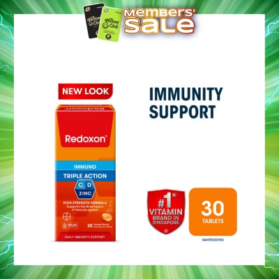 REDOXON - Triple Action Vitamin C, D & Zinc Immunity Effervescent Orange 30s
