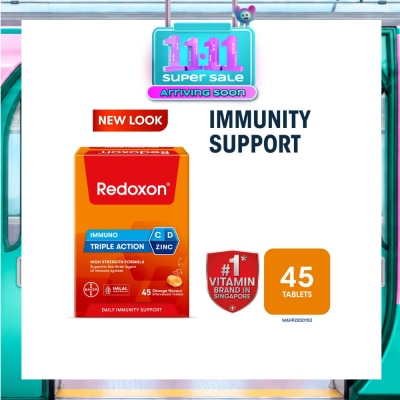 REDOXON Triple Action Vitamin C, D & Zinc Immunity Effervescent Orange 45s image
