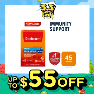 REDOXON Triple Action Vitamin C, D & Zinc Immunity Effervescent Orange 45s