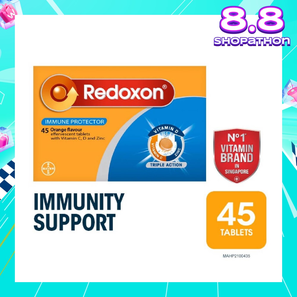 Triple Action Vitamin C, D & Zinc Immunity Effervescent Orange 45s