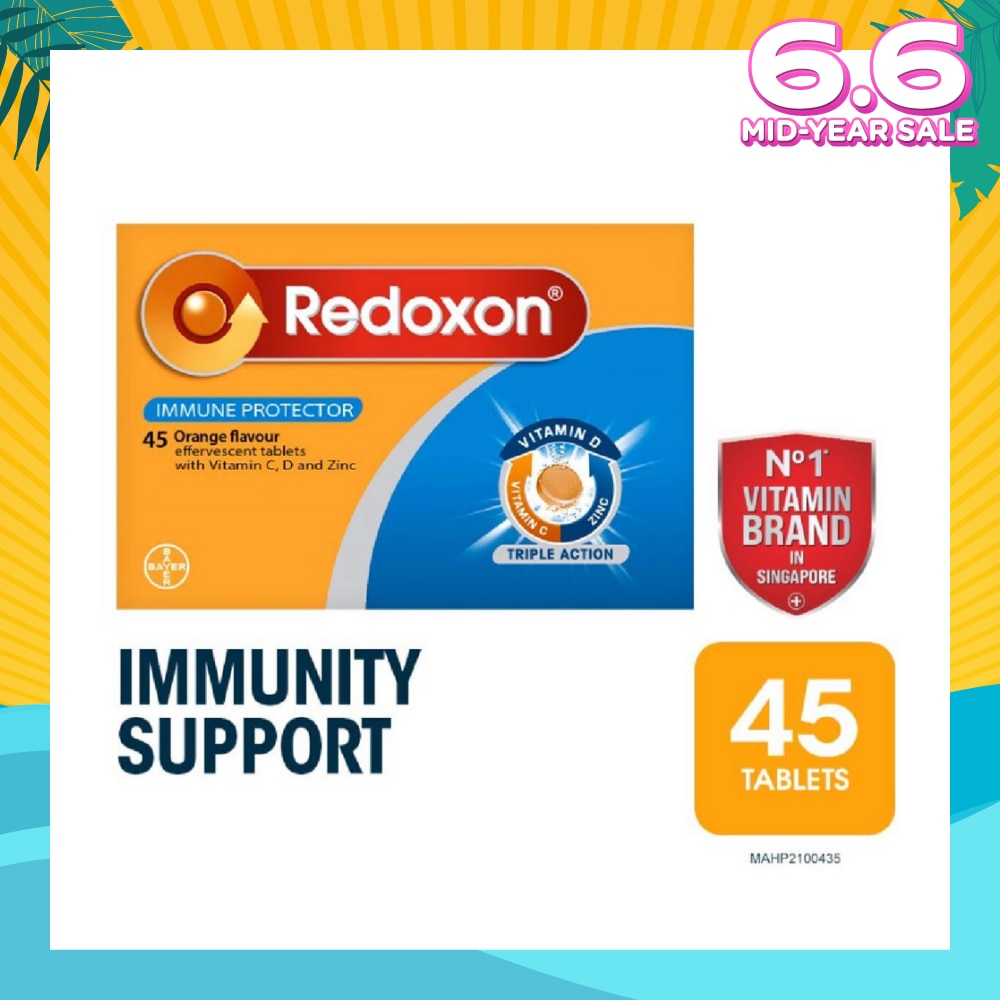 Triple Action Vitamin C, D & Zinc Immunity Effervescent Orange 45s
