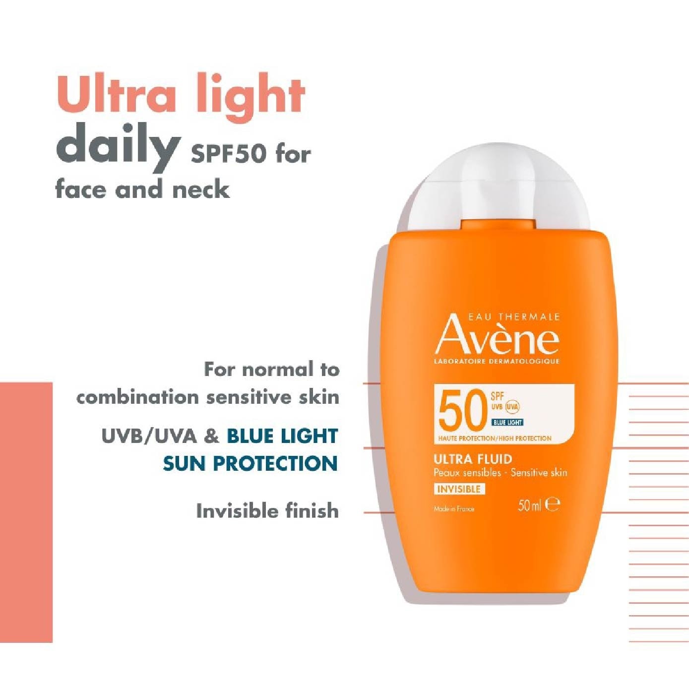 Suncare Ultra Fluid Invisible SPF50+ Sun Protection Fragrance-Free 50ml