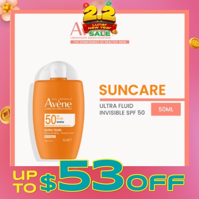 AVÈNE Suncare Ultra Fluid Invisible SPF50+ Sun Protection Fragrance-Free 50ml