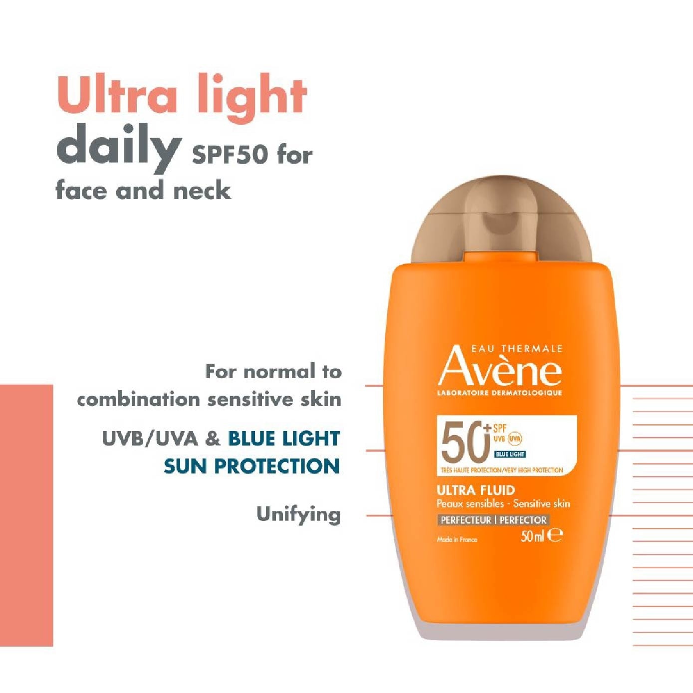 Suncare Ultra Fluid Perfecteur SPF50+ Sun Protection Fragrance-Free 50ml
