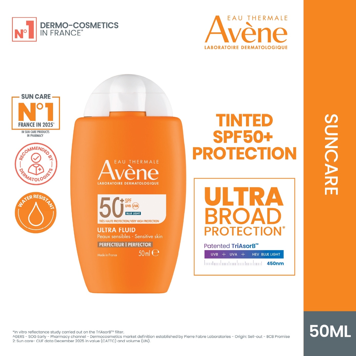 Suncare Ultra Fluid Perfecteur SPF50+ Sun Protection Fragrance Free 50ml image