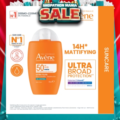 AVÈNE - Suncare Ultra Fluid Oil Control Fragrance-Free SPF50+ 50ml