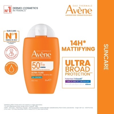 AVÈNE - Suncare Ultra Fluid Oil Control Fragrance-Free SPF50+ 50ml