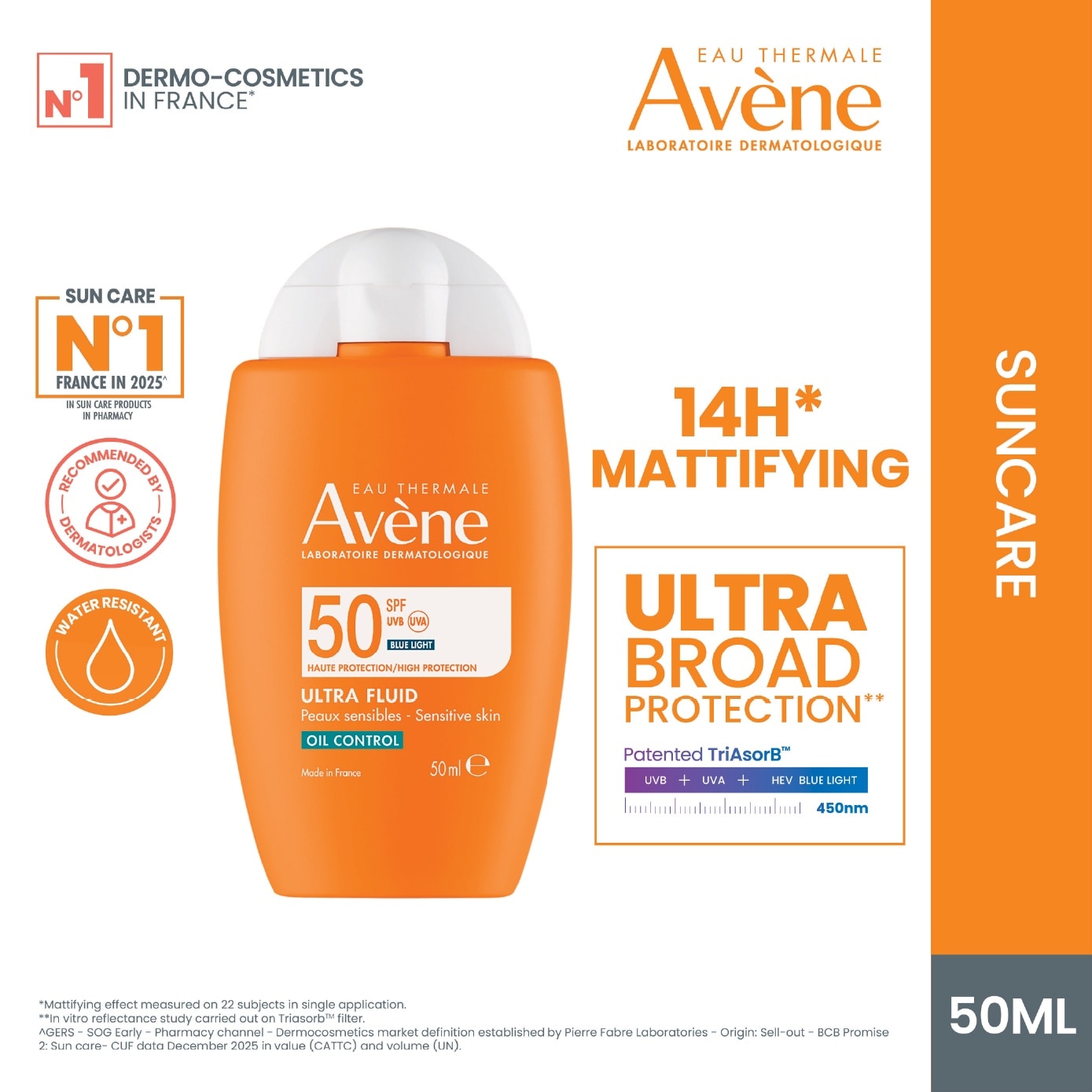 Suncare Ultra Fluid Oil Control Fragrance Free SPF50+ 50ml image
