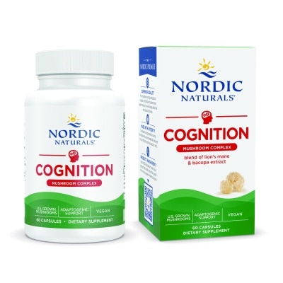 NORDIC NATURALS Cognition Mushroom Complex Dietary Supplement Capsule (To Support Cognition, Alertness & Concentration) 60s