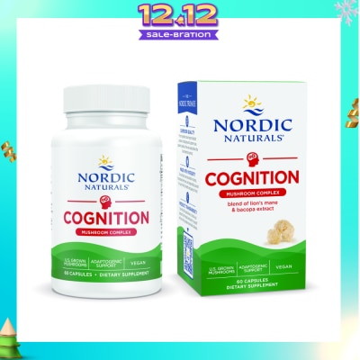 NORDIC NATURALS Cognition Mushroom Complex Dietary Supplement Capsule (To Support Cognition, Alertness & Concentration) 60s