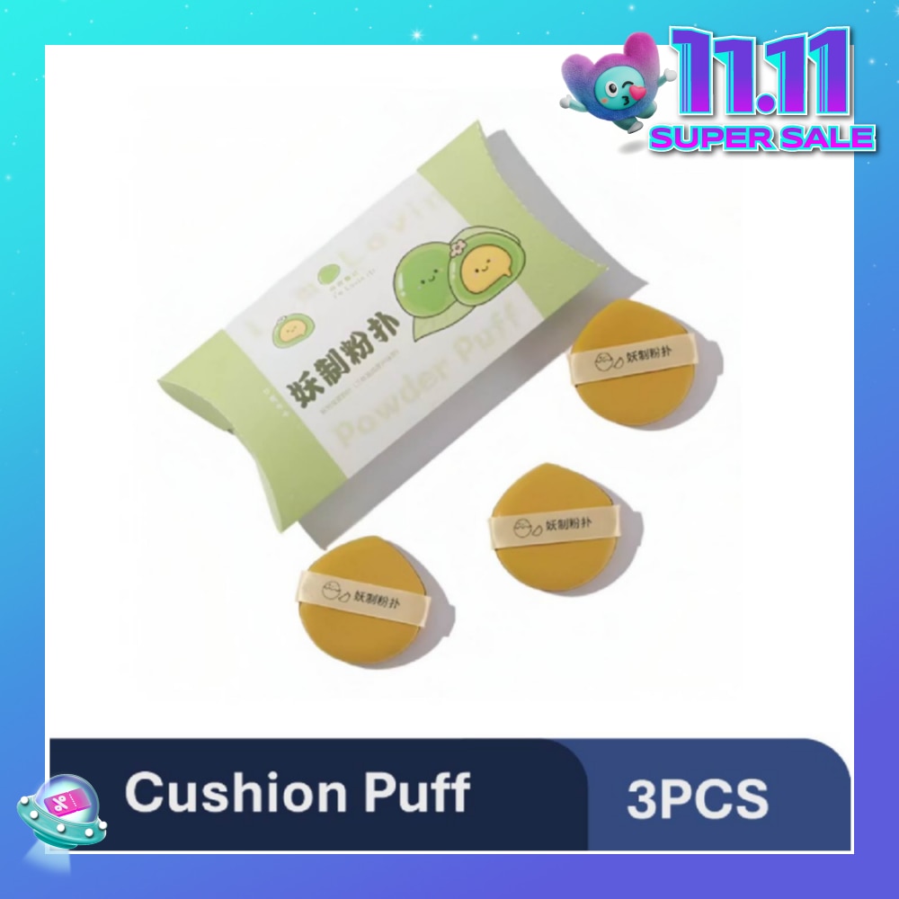 Multi-Function Green Glutinous Pie Box Cushion Puff 3s