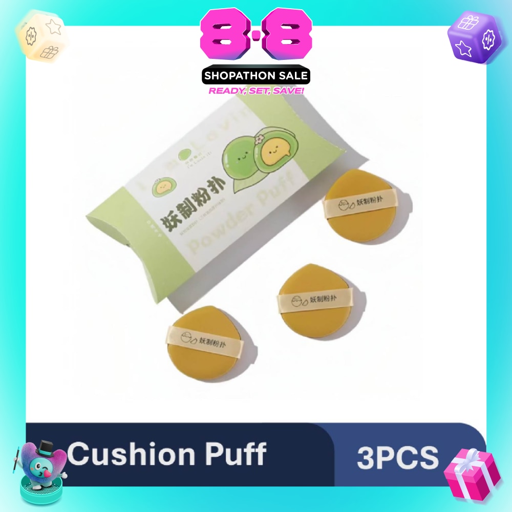 Multi-Function Green Glutinous Pie Box Cushion Puff 3s
