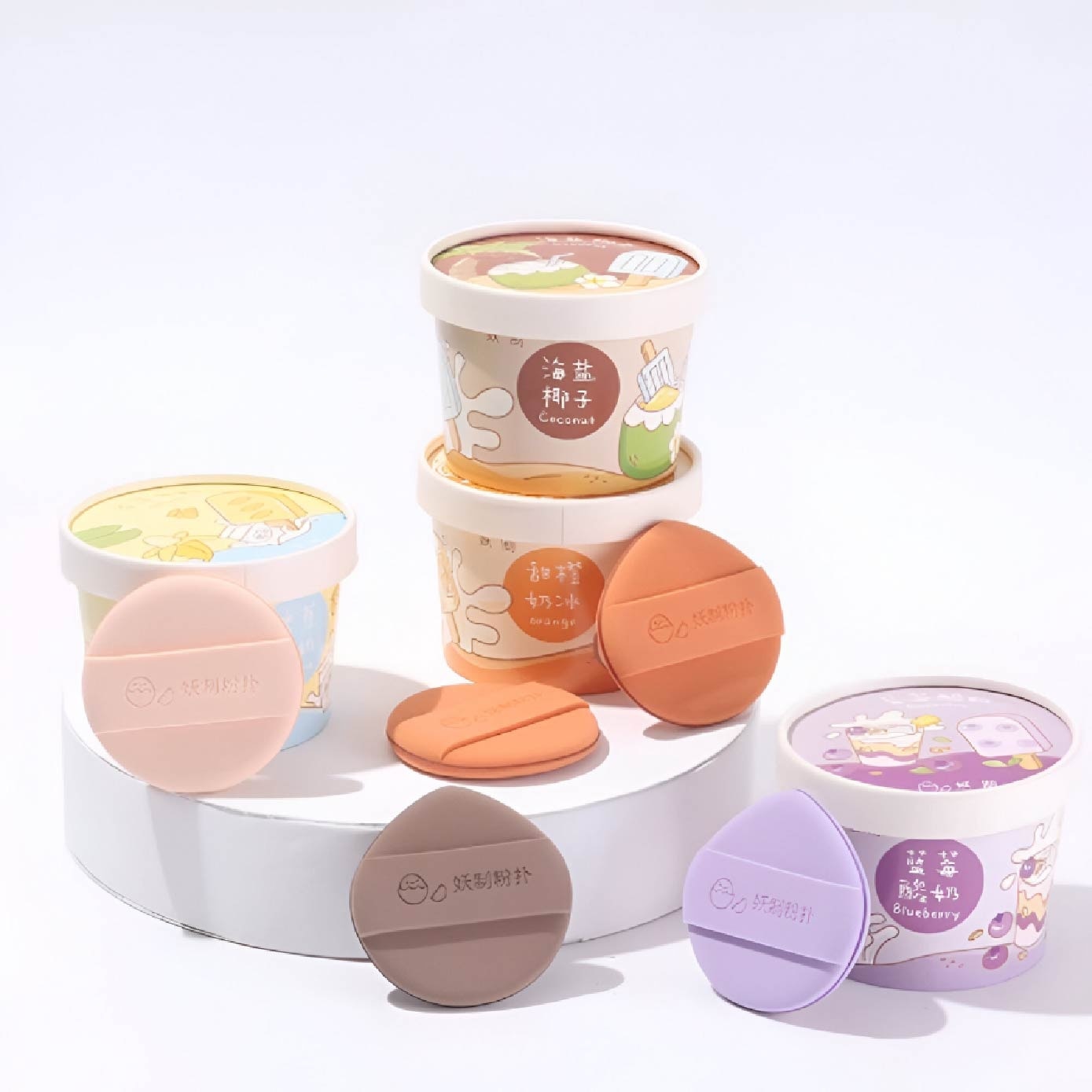 Ice-Cream Banana Cushion Puff 2s