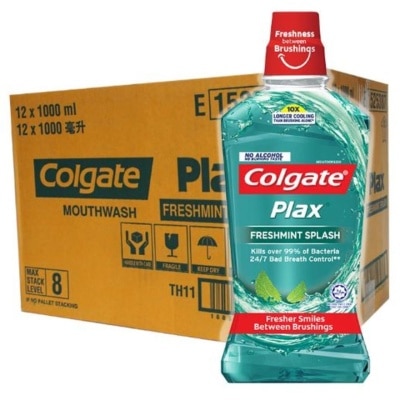 COLGATE Plax Mouthwash Fresh Mint Carton 12x1L