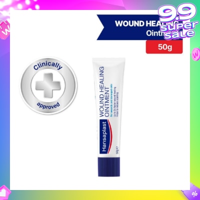 HANSAPLAST Wound Healing Ointment For Wounds & Damaged Skin (Up to 2X Faster Wound Healing & Reduce Scarring) 50g
