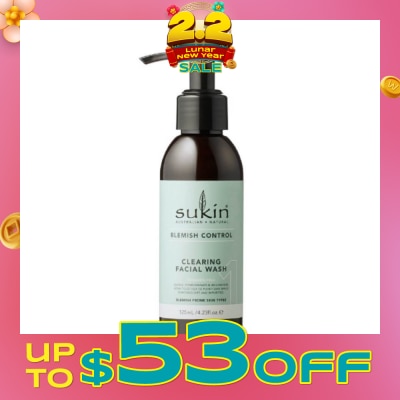 SUKIN Clearing Facial Wash Blemish Control (125ml)