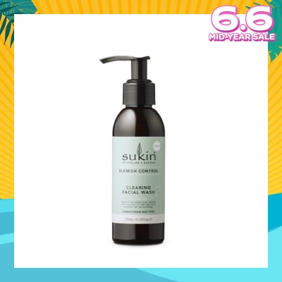 SUKIN Clearing Facial Wash Blemish Control (125ml)