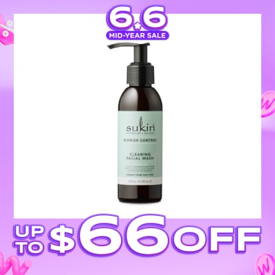 SUKIN - Clearing Facial Wash Blemish Control (125ml) (Expiry: May`2027)