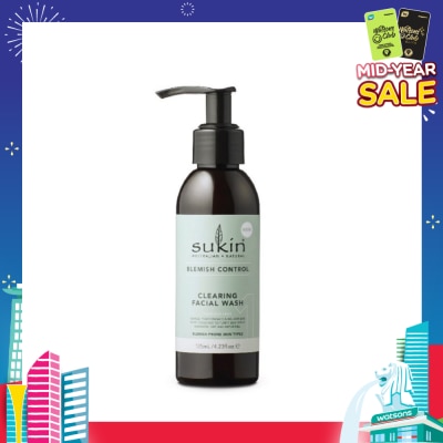 SUKIN Clearing Facial Wash Blemish Control (125ml)