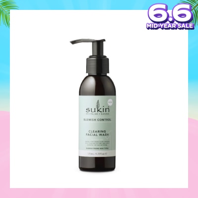 SUKIN Clearing Facial Wash Blemish Control (125ml)
