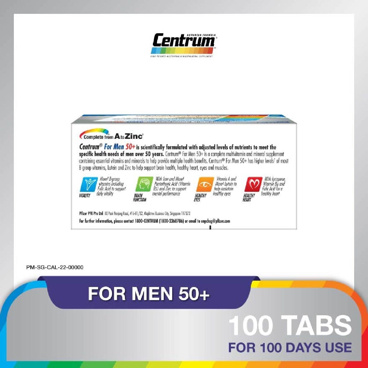 For Men 50+ Multivitamins 100 Tablets