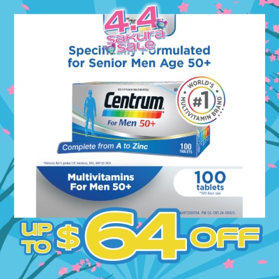 CENTRUM - For Men 50+ Multivitamins 100 Tablets