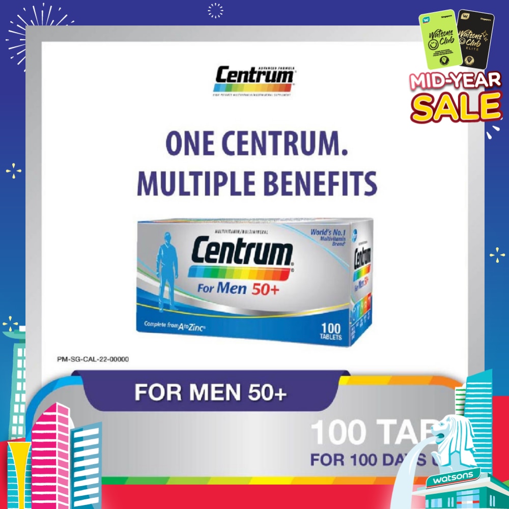 For Men 50+ Multivitamins 100 Tablets